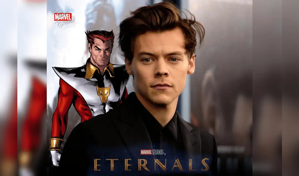 El cantante Harry Styles es Eros, un Eternal. Foto: composición/Marvel Studios