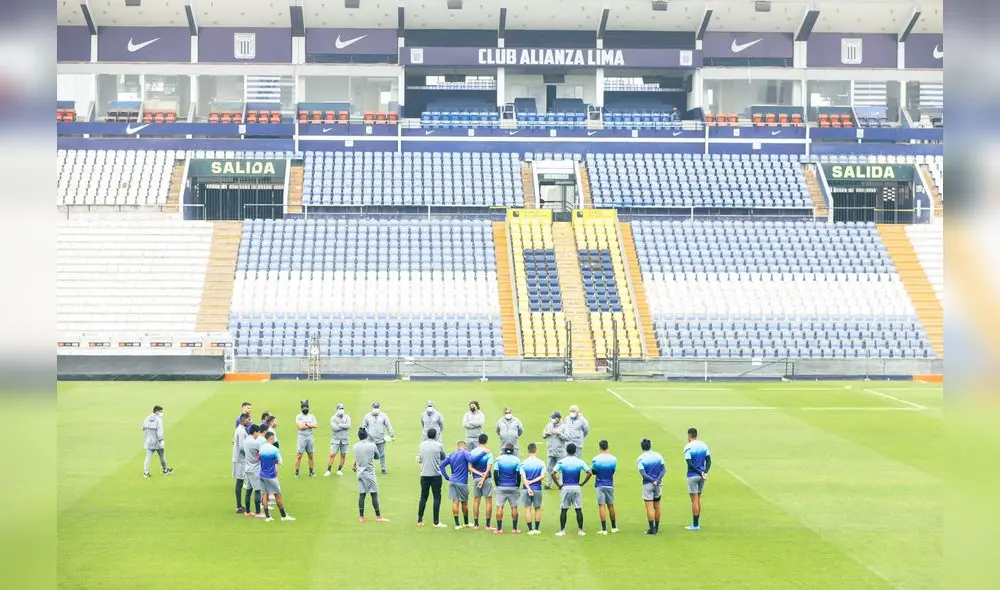 Imagen del entrenamiento de hoy en Matute. Foto: Alianza Lima