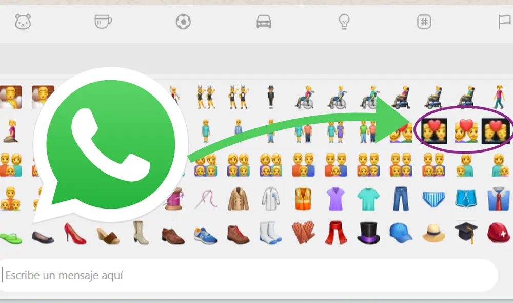 La aplicación ha incluido nuevos emojis en referencia a parejas no binarias. Foto: composición LR La aplicación ha incluido nuevos emojis en referencia a parejas no binarias. Foto: composición LR
