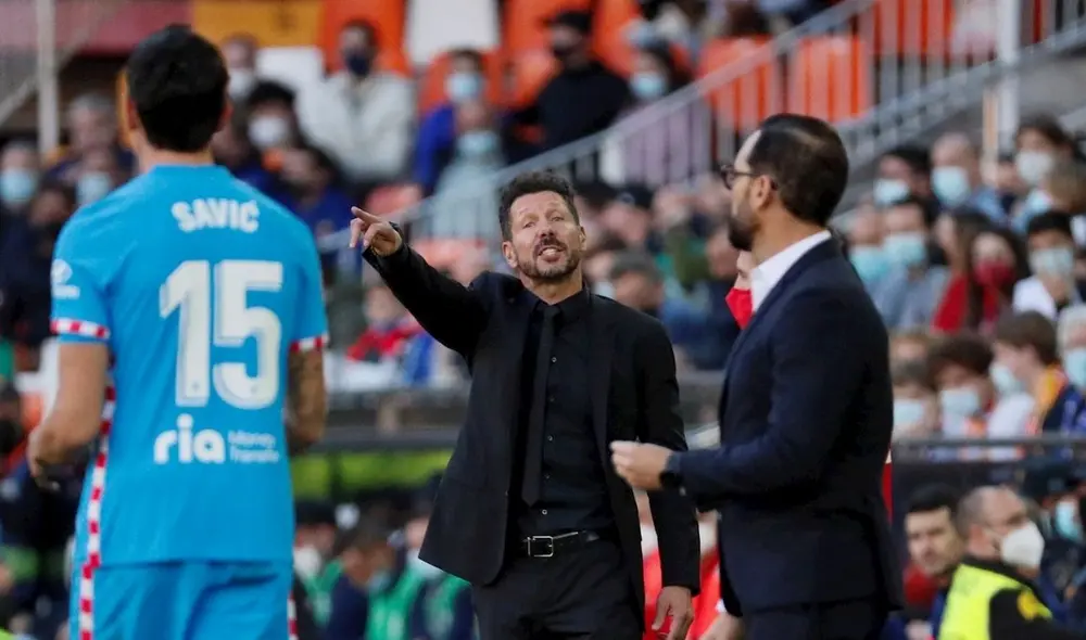 Diego Simeone ganó dos ligas como entrenador del Atlético de Madrid. Foto: EFE