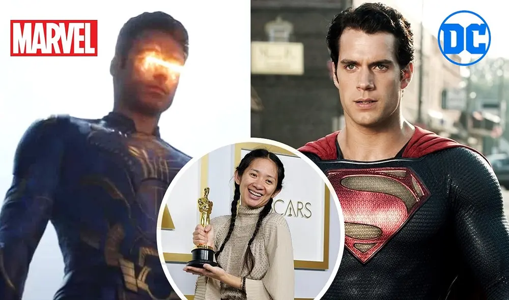 Eternals presentó a un nuevo grupo de superhéroes encabezado por Ajak (Salma Hayek). Foto: composición/Marvel Studios/DC/AFP