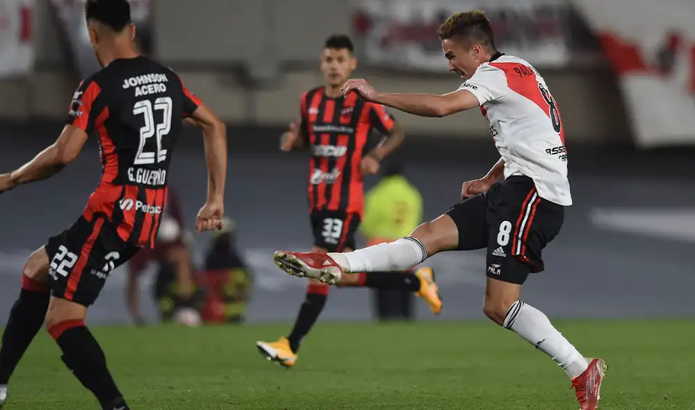 Palavecino marcó el primer tanto de la goleada. Foto: River Plate