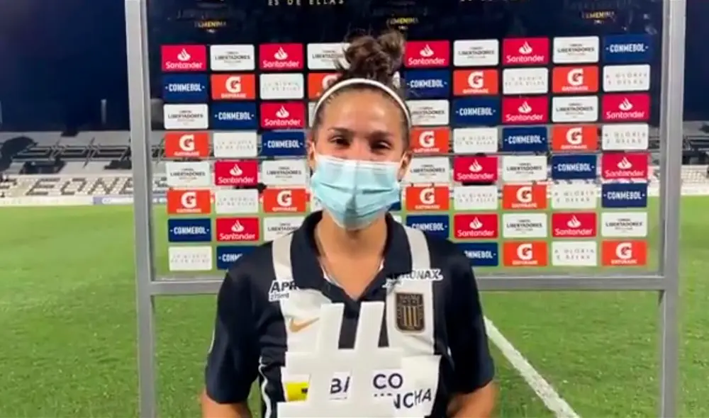 Adriana Lúcar le dio la victoria a Alianza Lima en la Copa Libertadores Femenina, fue sustituida en el 90+5´. Foto: CONMEBOL LIBERTADORES