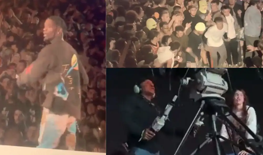 Fanáticos subieron a Twitter varios videos donde se ve al público intentando contactar a Travis y pedirle ayuda por la estampida. Foto: Captura Astroworld.