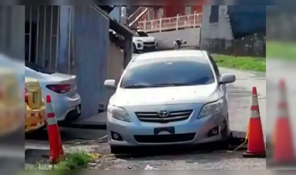 El auto quedó con impactos de bala por todos lados, pero sus ocupantes lograron escapar con vida. Foto: Johar Ferreira