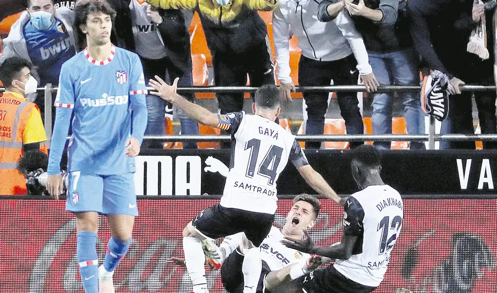 Hugo Duro ingresó y sorprendió a los 'colchoneros' con su agónico doblete. Foto: EFE