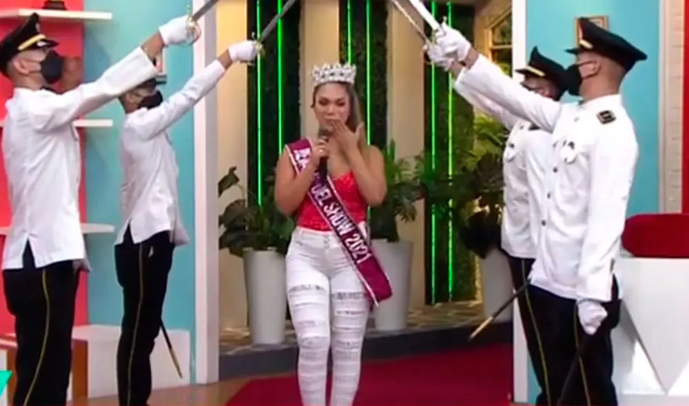 Isabel Acevedo tuvo buen gesto con sus equipo de baile en la reciente edición de América hoy. Foto: captura/América TV