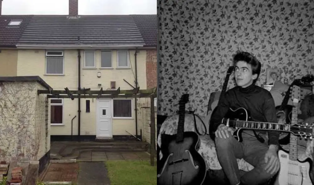 La casa de la infancia de George Harrison en Liverpool sale a subasta. Foto: composición