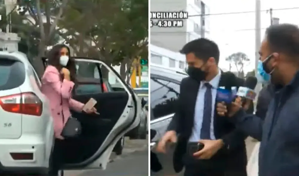 Melissa Paredes y Rodrigo Cuba asistieron a reunión de conciliación con sus abogados. Foto: composición/captura de ATV Melissa Paredes y Rodrigo Cuba asistieron a reunión de conciliación con sus abogados. Foto: composición/captura de ATV