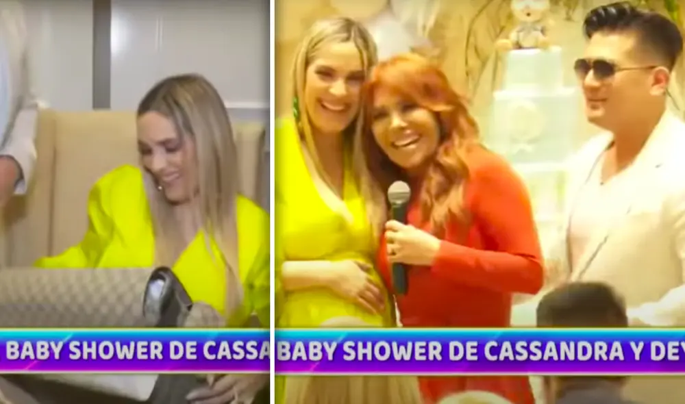 La conductora no dudó en obsequiarle una pañalera Gucci al primogénito de Deyvis Orosco y Cassandra Sánchez. Foto: composición ATV