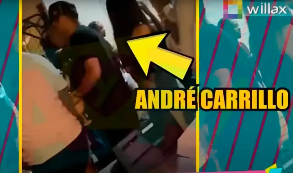 André Carrillo es captado en una fiesta. Foto: captura/Amor y Fuego
