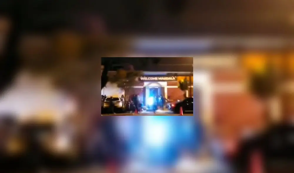 Heridos se encontraban en la puerta de la discoteca. Foto: captura video SantuarioPe Heridos se encontraban en la puerta de la discoteca. Foto: captura video SantuarioPe