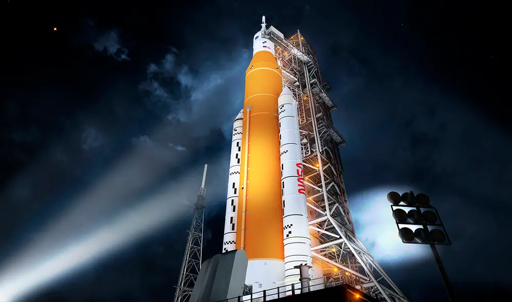 La misión Artemis I de la NASA enviará la nave espacial Orion sin tripulación en una órbita más allá de la Luna. Foto: AFP La misión Artemis I de la NASA enviará la nave espacial Orion sin tripulación en una órbita más allá de la Luna. Foto: AFP