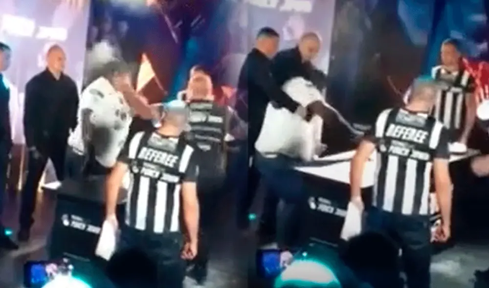 Luchador de MMA recibió terrible KO en concurso de cachetadas. Foto: captura Twitter Luchador de MMA recibió terrible KO en concurso de cachetadas. Foto: captura Twitter