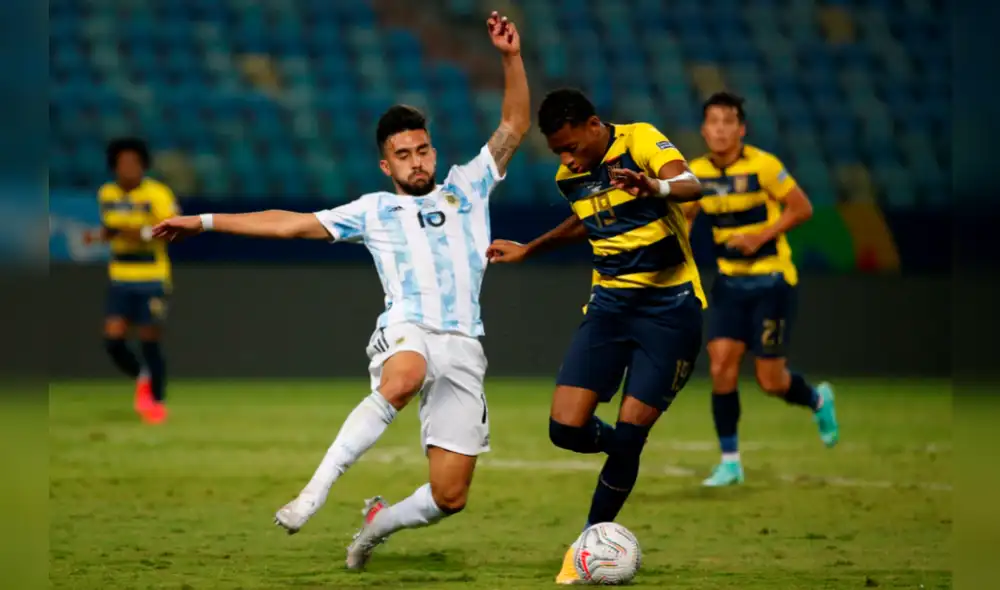 Nicolás González jugó en el partido contra Ecuador el pasado mes de julio. Foto: EFE