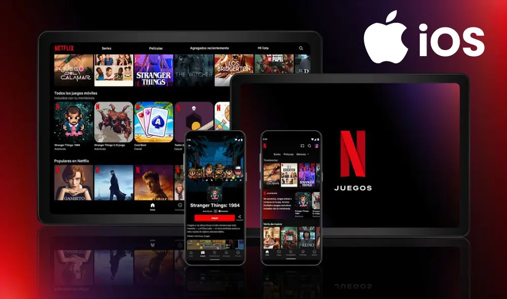 Los usuarios de iOS ya pueden disfrutar el catálogo de nuevos juegos que ofrece la plataformas de series y películas. Foto: composición/Netflix.