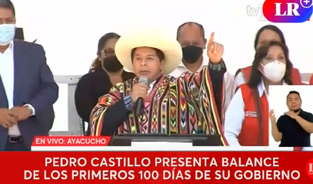 Pedro Castillo se encuentra en la Plaza de Armas de Ayacucho. Foto: captura de pantalla Pedro Castillo se encuentra en la Plaza de Armas de Ayacucho. Foto: captura de pantalla