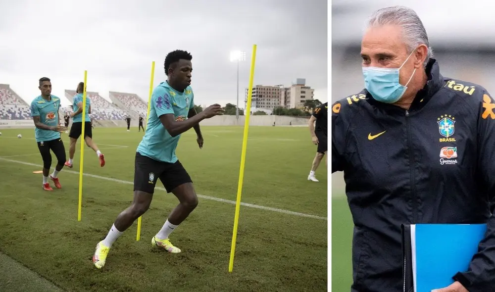 'Tite' analizó el presente de Vinicius y espera que "de a pocos" pueda adaptarse a la selección. Foto: CBF.