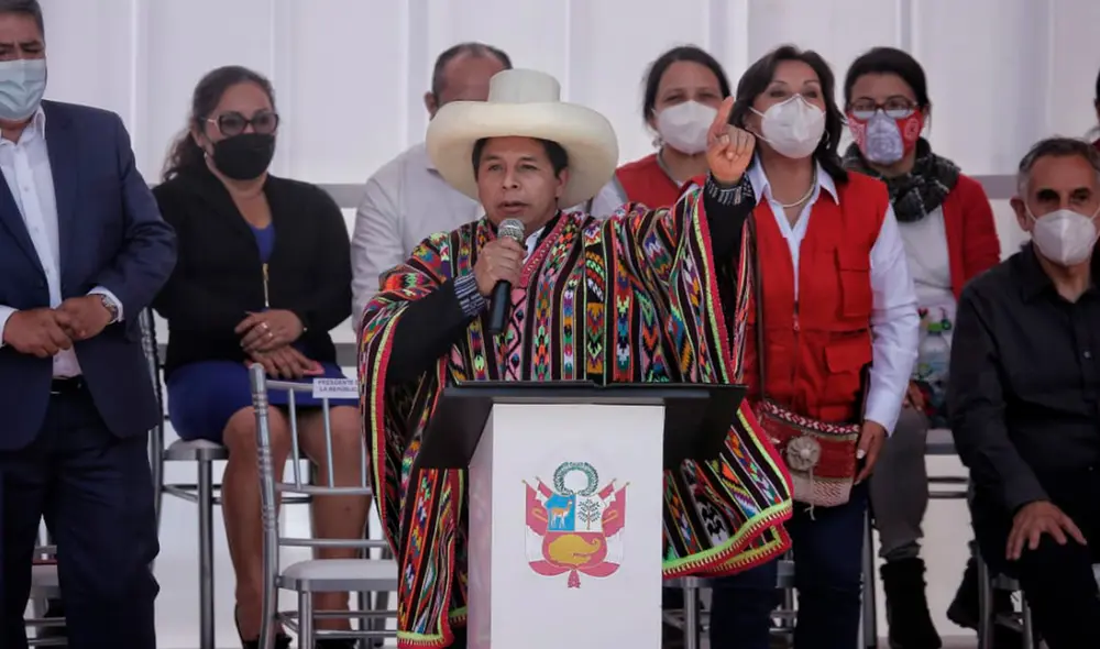 Desde Ayacucho, Pedro Castillo presentó este miércoles un balance de los primeros 100 días de su Gobierno. Foto: Antonio Melgarejo/La República Desde Ayacucho, Pedro Castillo presentó este miércoles un balance de los primeros 100 días de su Gobierno. Foto: Antonio Melgarejo/La República