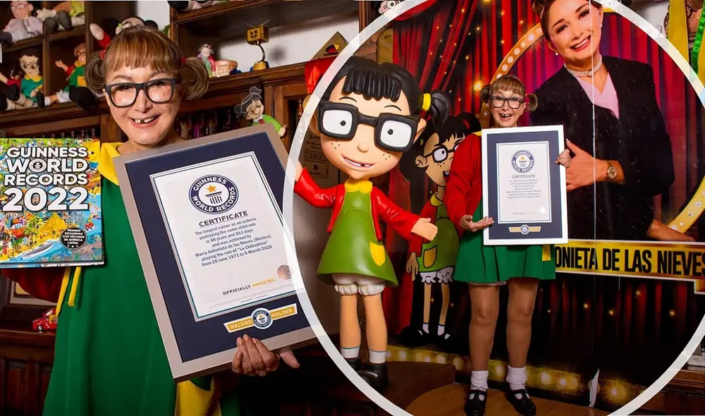 De acuerdo al conteo, la Chilindrina debutó en la TV el 20 de junio de 1971. Foto: composición/Guinness World Records