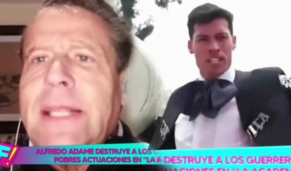 Alfred Adame comenta escenas románticas de Patricio Parodi en La academia de Esto es guerra. Foto: composición/ captura de Willax Alfred Adame comenta escenas románticas de Patricio Parodi en La academia de Esto es guerra. Foto: composición/ captura de Willax