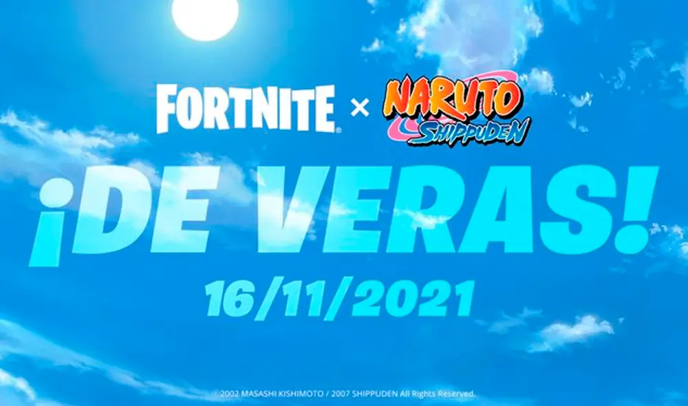 Fortnite x Naruto Shippuden será la última colaboración de la Temporada 8 del battle royale. Foto: Fortnite