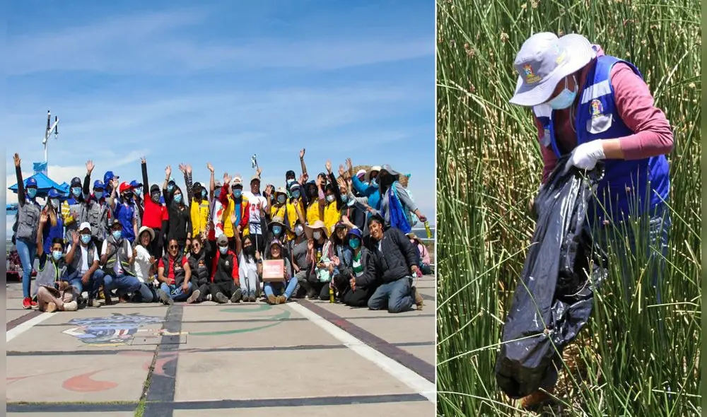 Decenas de voluntarios se sumaron a campaña de limpieza. Foto: Municipalidad de Puno