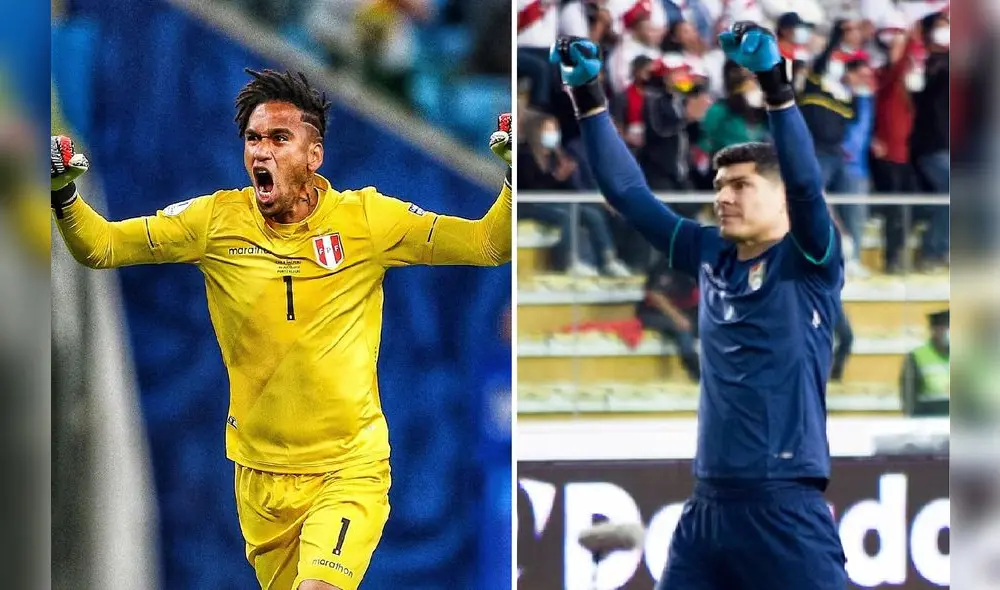 Pedro Gallese y Carlos Lampe se pararían bajo los tres palos en el partido Perú vs. Bolivia en Lima. Foto: Composición/Twitter