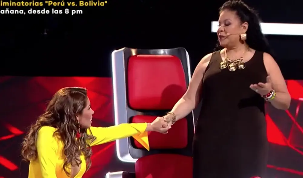 Eva Ayllón dedicó tiernas palabras a Susan Ochoa durante la transmisión de La voz kids. Foto: Captura / Latina Eva Ayllón dedicó tiernas palabras a Susan Ochoa durante la transmisión de La voz kids. Foto: Captura / Latina