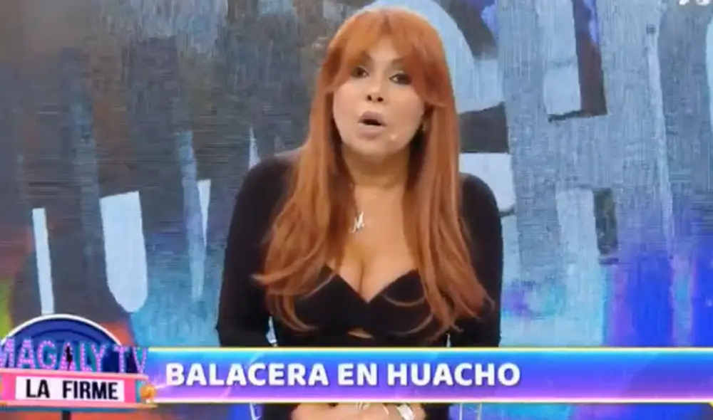 La conductora Magaly Medina lamentó que universitaria haya muerto durante balacera en su natal Huacho. Foto: Captura / ATV La conductora Magaly Medina lamentó que universitaria haya muerto durante balacera en su natal Huacho. Foto: Captura / ATV