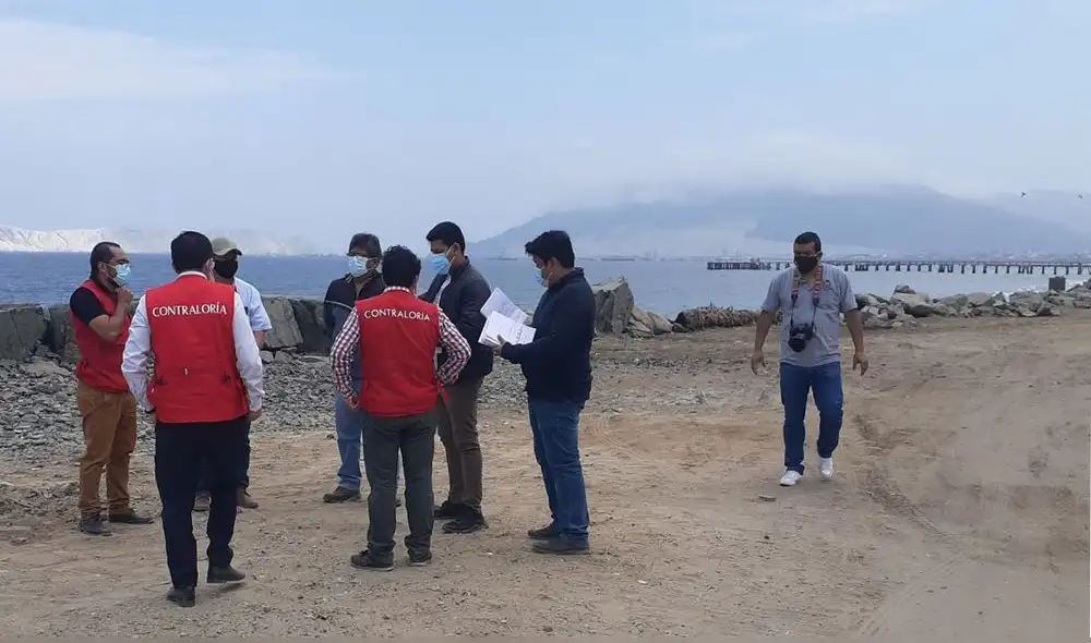 Contraloría verificó trabajos realizados en proyecto en vía Costanera. Foto: Contraloría Contraloría verificó trabajos realizados en proyecto en vía Costanera. Foto: Contraloría