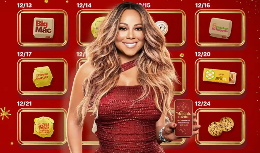 Mariah Carey se ha asociado con McDonald’s para crear en conjunto el menú ‘Mariah’. Foto: McDonald's