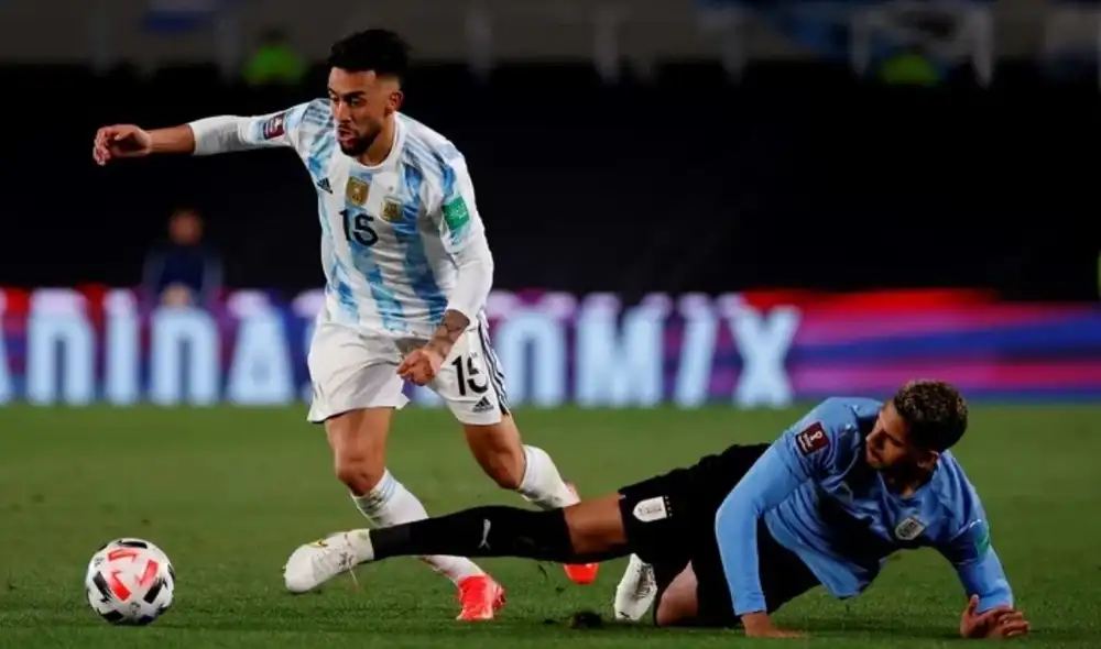 Nicolás González jugó ante Uruguay en la fecha 5 de las eliminatorias en Buenos Aires. Foto: EFE. Nicolás González jugó ante Uruguay en la fecha 5 de las eliminatorias en Buenos Aires. Foto: EFE.
