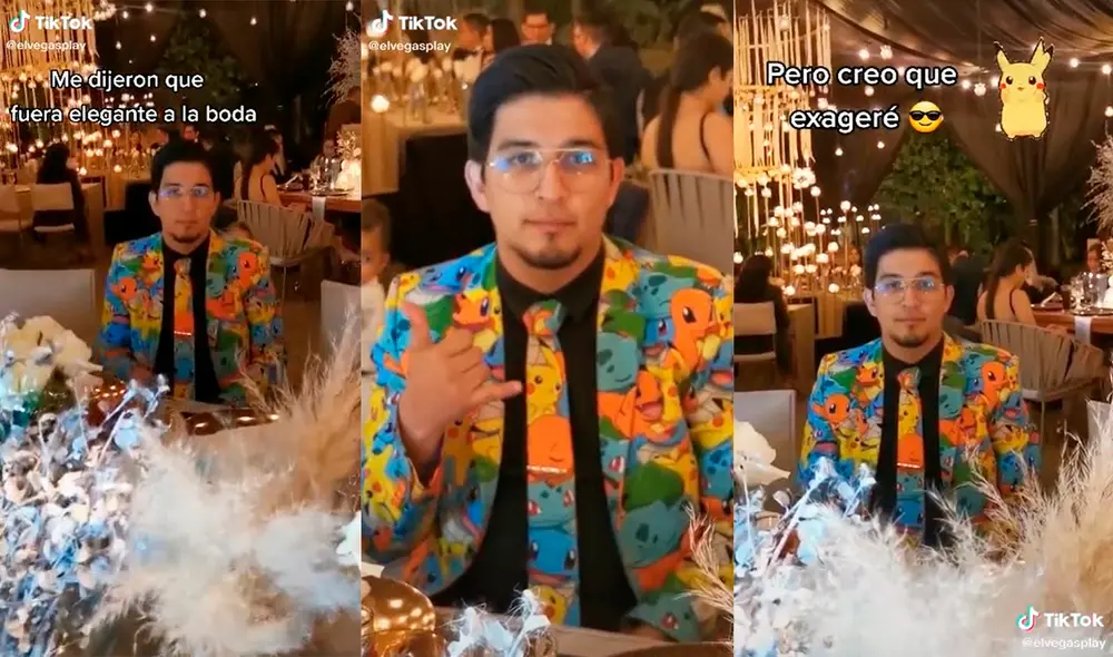 El sujeto tuvo una inesperada ocurrencia en la boda de sus amigos. Foto: captura de TikTok