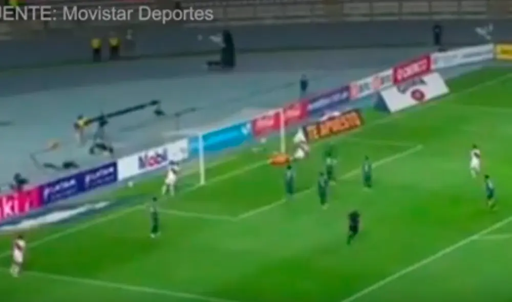 Gianluca Lapadula había anotado el 1-0, pero el juez del compromiso lo anuló. Foto: captura Movistar