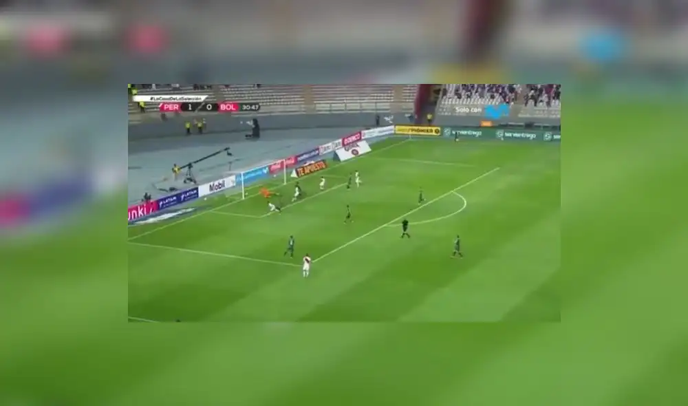 Perú vs. Bolivia: Christian Cueva anotó al minuto 31 del partido en el Estadio Nacional. Foto: Captura Movistar Deportes Perú vs. Bolivia: Christian Cueva anotó al minuto 31 del partido en el Estadio Nacional. Foto: Captura Movistar Deportes