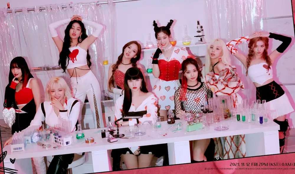 Formula of love llega después de "The feels", el single en inglés de TWICE. Foto: JYP Formula of love llega después de "The feels", el single en inglés de TWICE. Foto: JYP