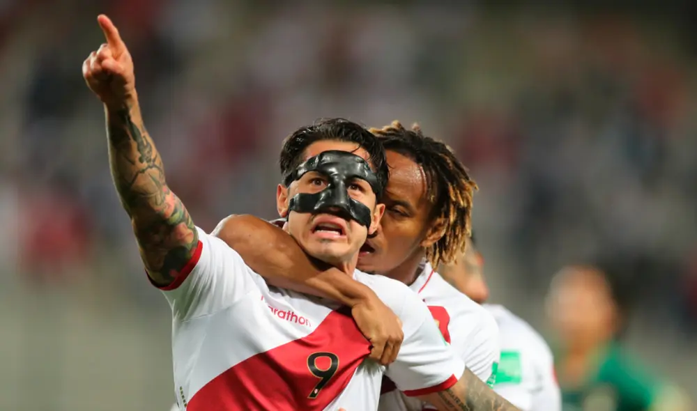 La Blanquirroja se fue al descanso ganando por 3-0 con goles de Peña, Cueva y Lapadula. Foto: EFE La Blanquirroja se fue al descanso ganando por 3-0 con goles de Peña, Cueva y Lapadula. Foto: EFE