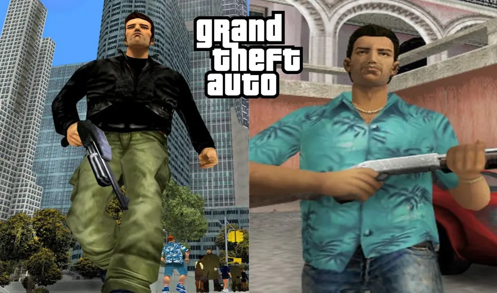 Claude Speed y Tommy Vercetti, los protagonistas de GTA III y GTA Vide City, respectivamente. Foto: Rockstar Games