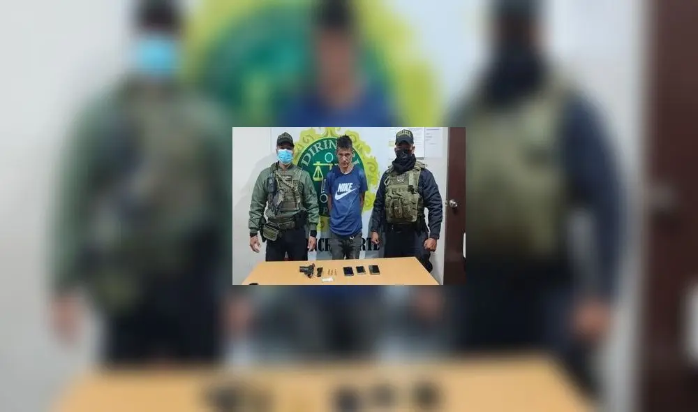 Sujeto portaba una pistola con una cacerina con nueve balas. Foto: PNP