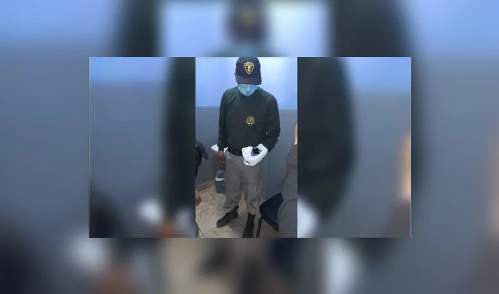 Personal encontró el celular mientras realizaba la revisión corporal en la esclusa. Foto: INPE