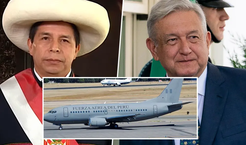 Antes que Pedro Castillo, López Obrador ya había informado su intención de vender el avión presidencial mexicano. Foto: composición de Fabrizio Oviedo/La República