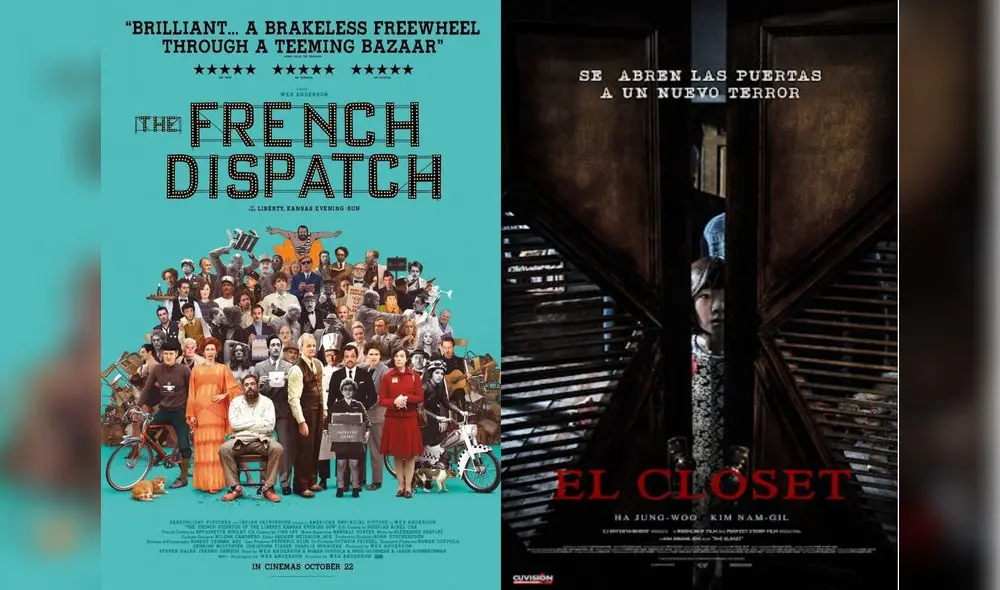 La última cinta de Wes Anderson La crónica francesa con un gran elenco y la cinta de terror surcoreana El closet estarán desde hoy en la cartelera mexicana. Foto: composición / La República