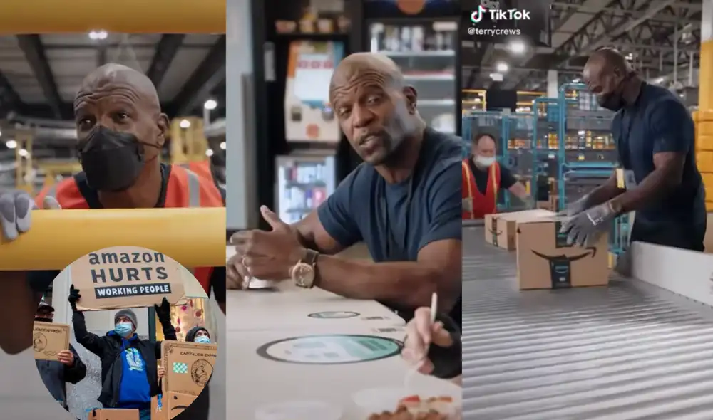 Terry Crews fue trabajador por un día del gigante de comercio electrónico, Amazon y por ello usuarios lo criticaron fuertemente. Foto: Terry Crews/TikTok. Terry Crews fue trabajador por un día del gigante de comercio electrónico, Amazon y por ello usuarios lo criticaron fuertemente. Foto: Terry Crews/TikTok.