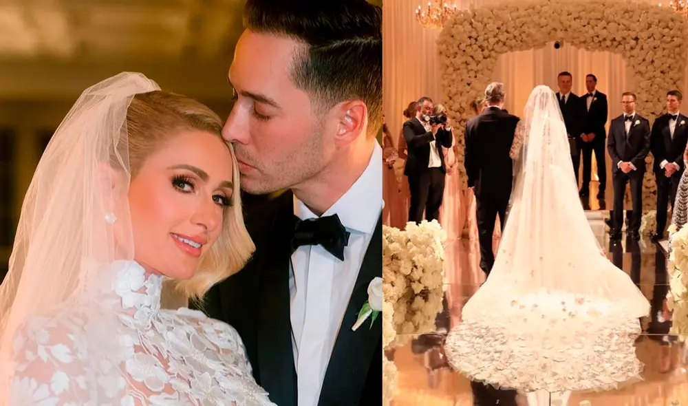 Paris Hilton contrajo matrimonio con el empresario Carter Reum. Fotos: composición/José Villa/Paris Hilton/Instagram