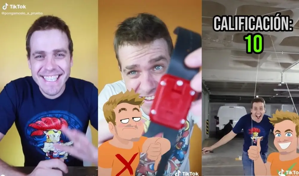 @pongamoslo_a_prueba es la cuenta de TikTok donde Jimmy Álvarez sube a diario videos donde califica 1 al 10 productos y confirma o desmiente mitos. Foto: captura de TikTok