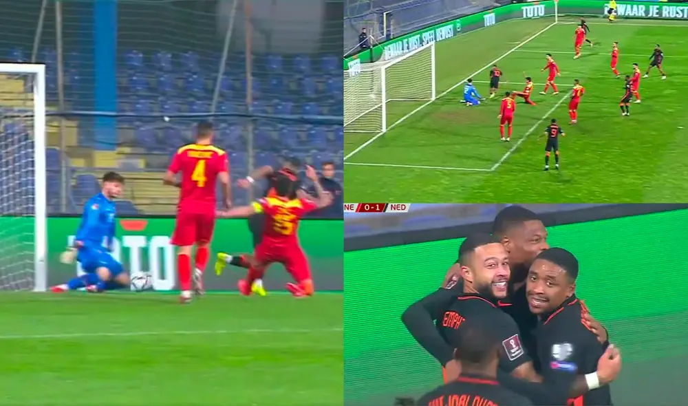 Países Bajos vs. Montenegro: golazo de Depay. Foto: DirecTV Sports