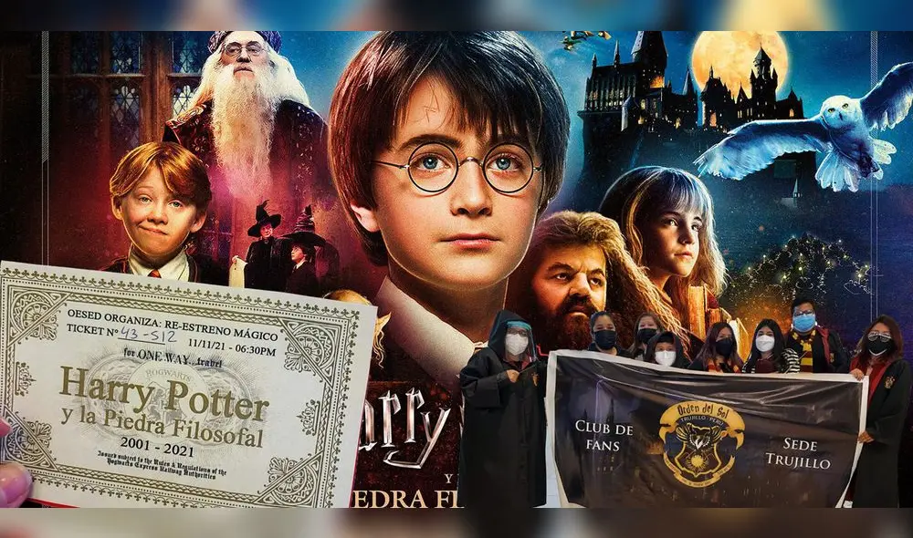 Fans celebran con entradas personalizadas el reestreno de Harry Potter y la piedra filosofal. Foto: composición/Warner Bros./Orden del Sol/Lidu Malkins