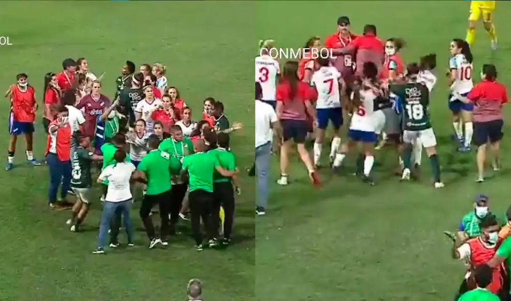 Deportivo Cali vs. Nacional: pelea al final. Foto. CONMEBOL LIBERTADORES Deportivo Cali vs. Nacional: pelea al final. Foto. CONMEBOL LIBERTADORES