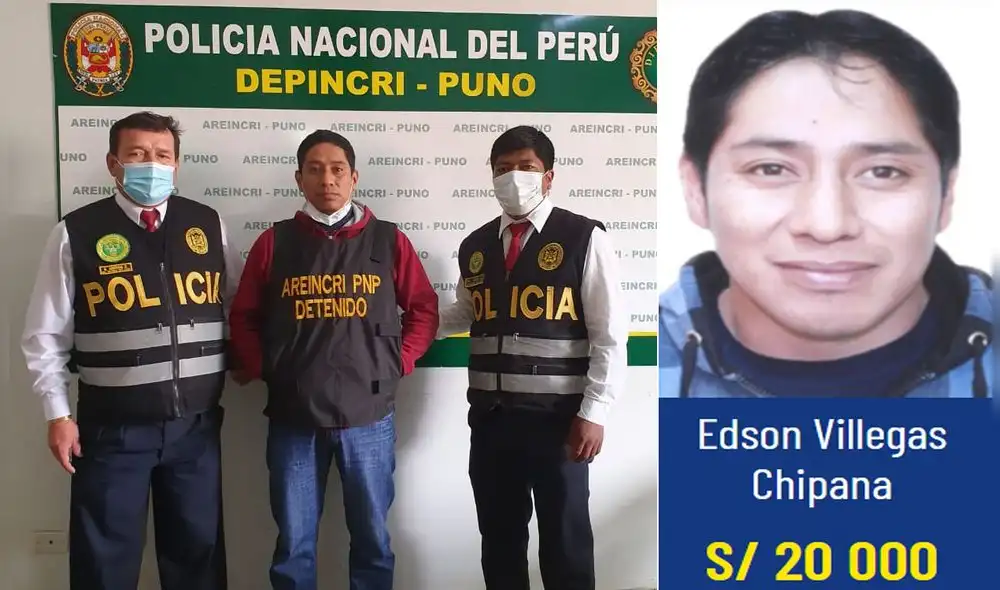 Villegas Chipana era requerido por la Sala Penal de Abancay. Foto: PNP/Mininter